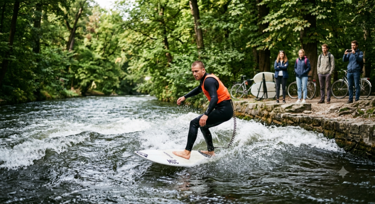 e2 kleine eisbachwelle river surfing